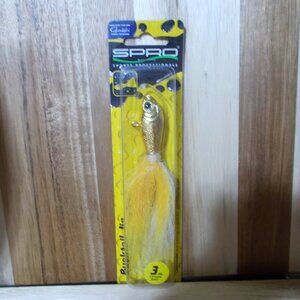 SPRO 3oz Bucktail Jig Chrome Gold SEALED Saltwater Fishing Lure